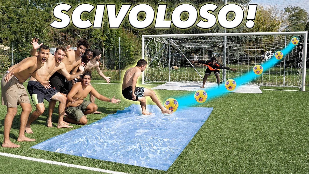 Italiani VS Stranieri - SLIP ‘N’ SLIDE CHALLENGE! *CADUTE ASSURDE* w/Errazi