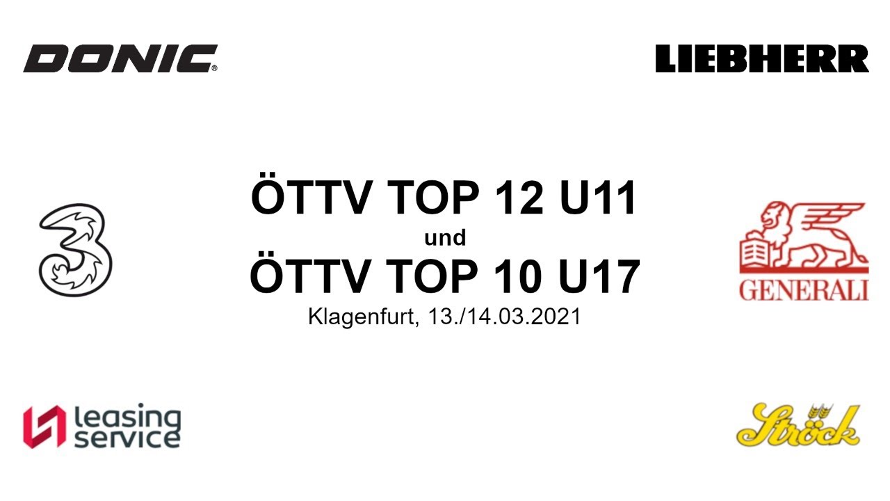 &Ouml;TTV Top 12 U11 und Top 10 U17 Tisch 1 Tag 1