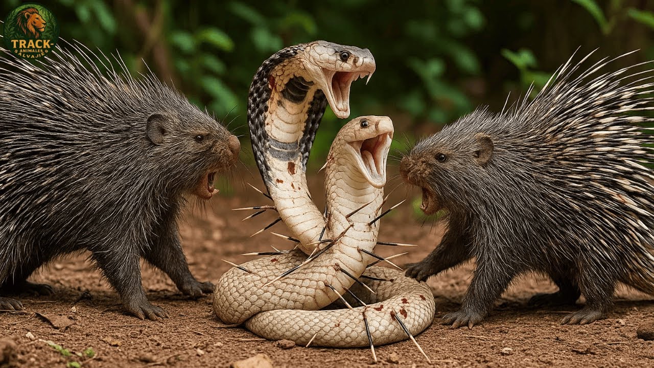 El Puercoesp&iacute;n que Desafi&oacute; a la Muerte: Pelea con una Cobra Real #animalessalvajes