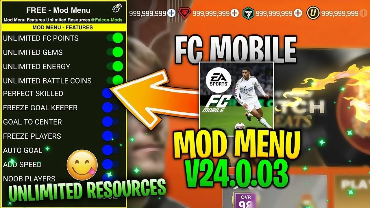 Fc Mobile MOD MENU v24.0.03 - Unlimited Money, Fc Points, & Gems | FC MOBILE MOD APK