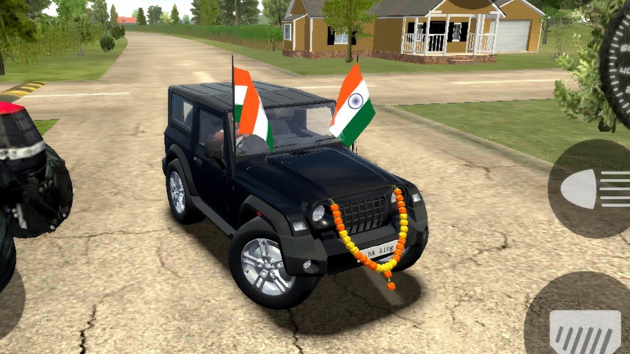Modified Thar Mahindra thar 🎮 thar pe Ind flag 🇮🇳 and mala 🎀 modified thar 🎮 