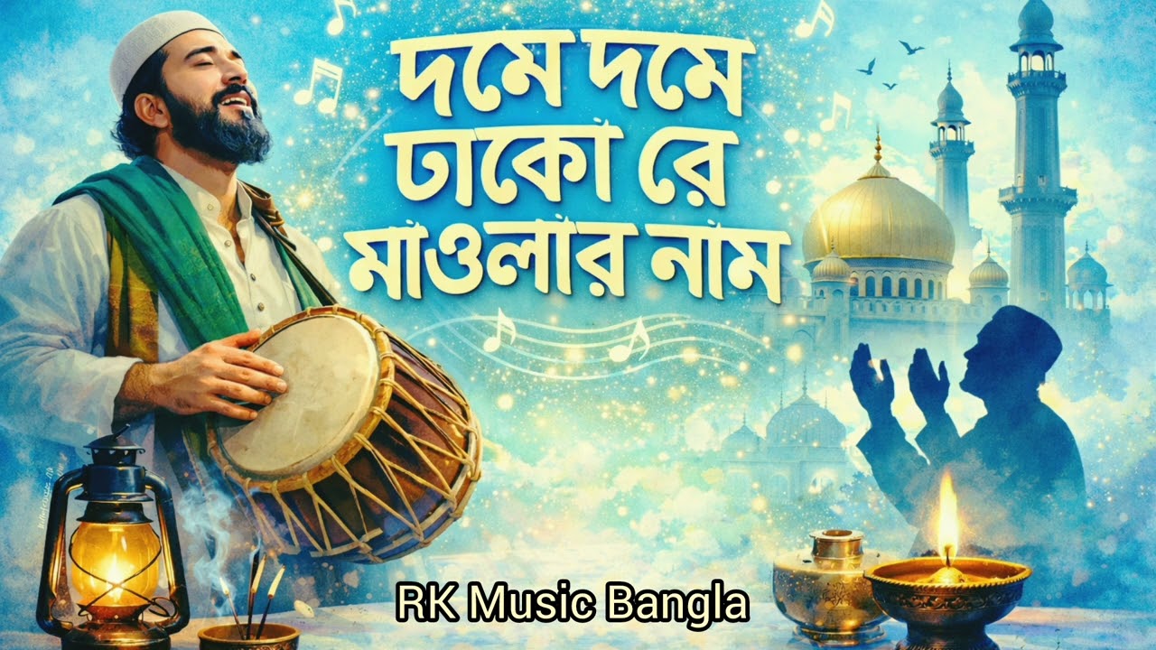 দমে দমে ঢাকো রে মাওলার নাম/dome dome dako re moular nam