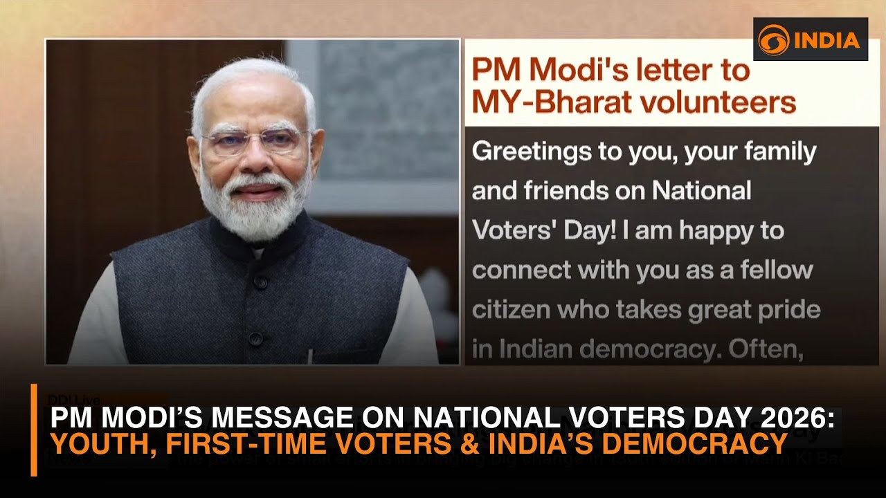 PM Modi&rsquo;s Message on National Voters Day 2026 | Youth, First-Time Voters & India&rsquo;s Democracy