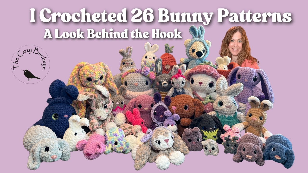 I Crocheted 26 Crochet Amigurumi Bunny Patterns | Crochet Pattern Review + Small Business Vlog