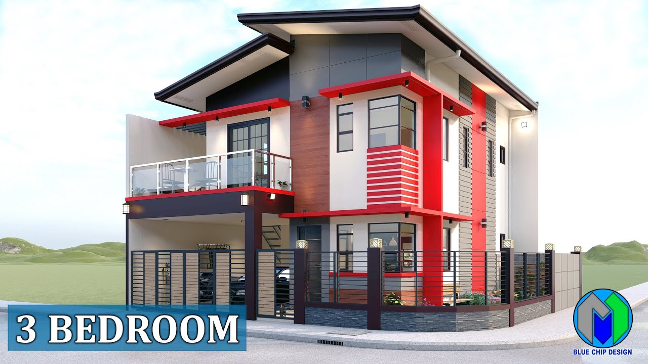 Two Storey House Design | 3 Bedroom | 100sqm lot | corner lot | casa