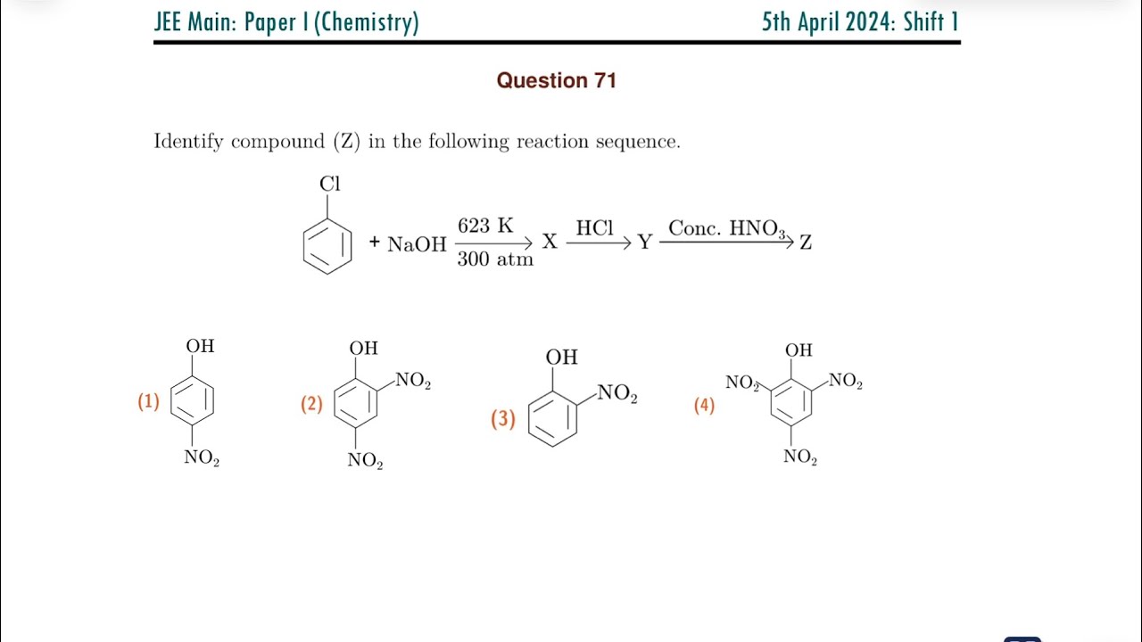 Most Asked JEE Main Reaction! Convert Chlorobenzene → Phenol → Trinitrophenol | Full Explanation 