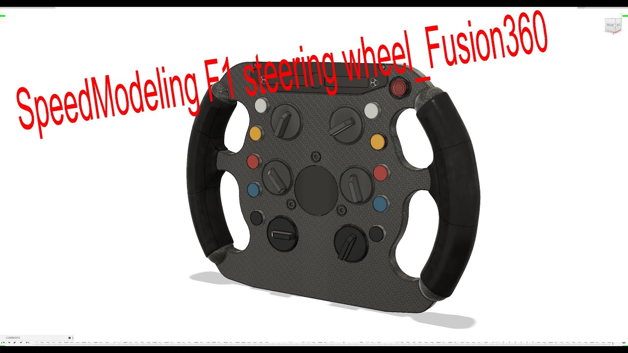SpeedModeling F1 steering wheel_Fusion360
