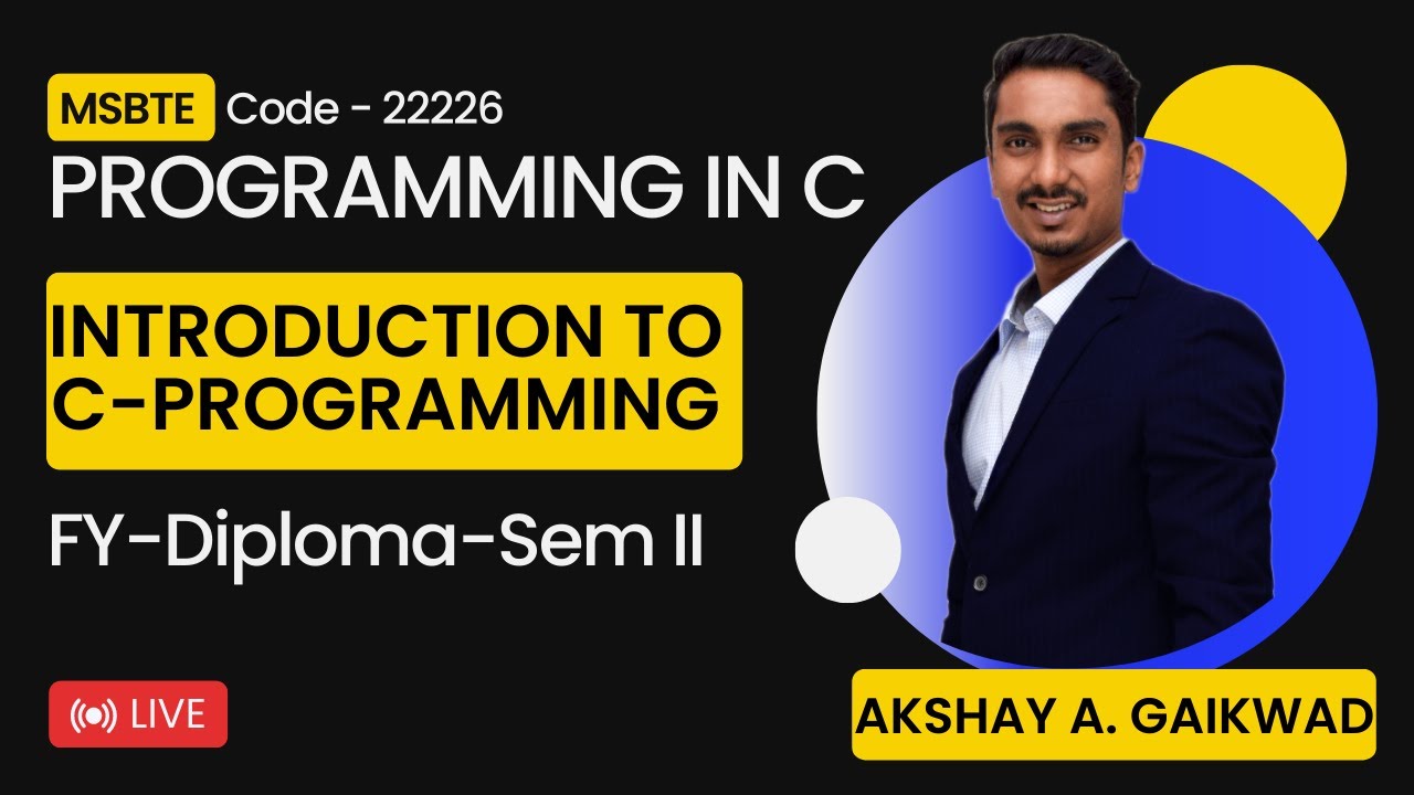 PIC ONLINE LECTURE | FY-DIPLOMA  | SEM 2 | V2V EdTECH LLP