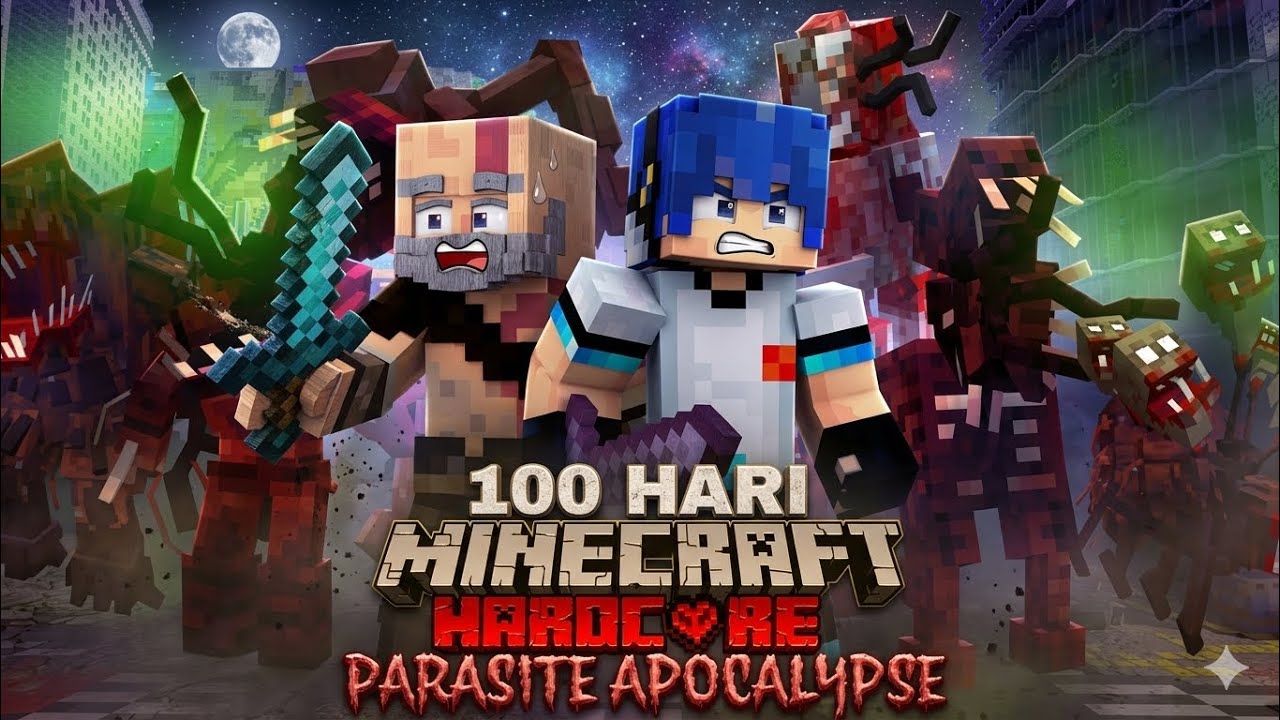 100 Hari di Minecraft Hardcore Parasite Apocalypse