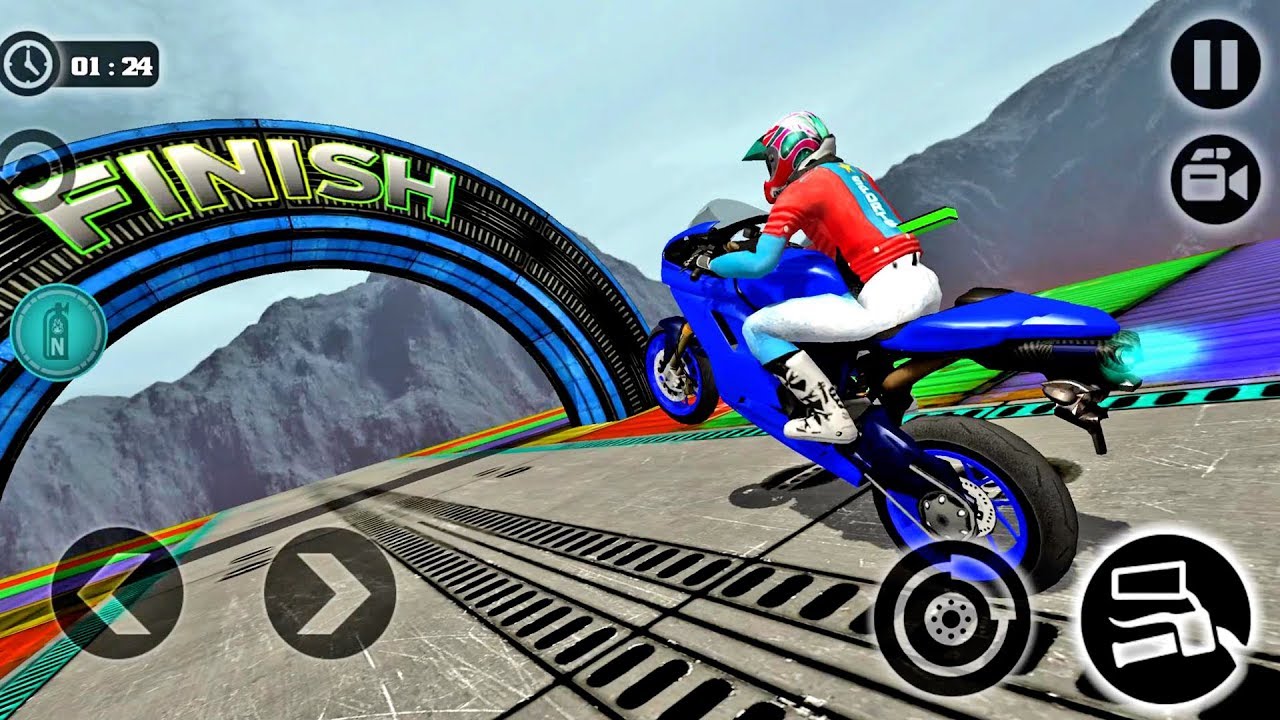 Impossible Motor Bike Tracks - Bike Game 2019 - Android gameplay