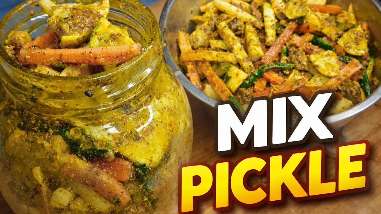 Winter Special Mix Pickle Racepi 😋🤤कुछ खास ट्रिक के साथ मिक्स आचार बनाने का आसान तरीका 👍😋#Achar 