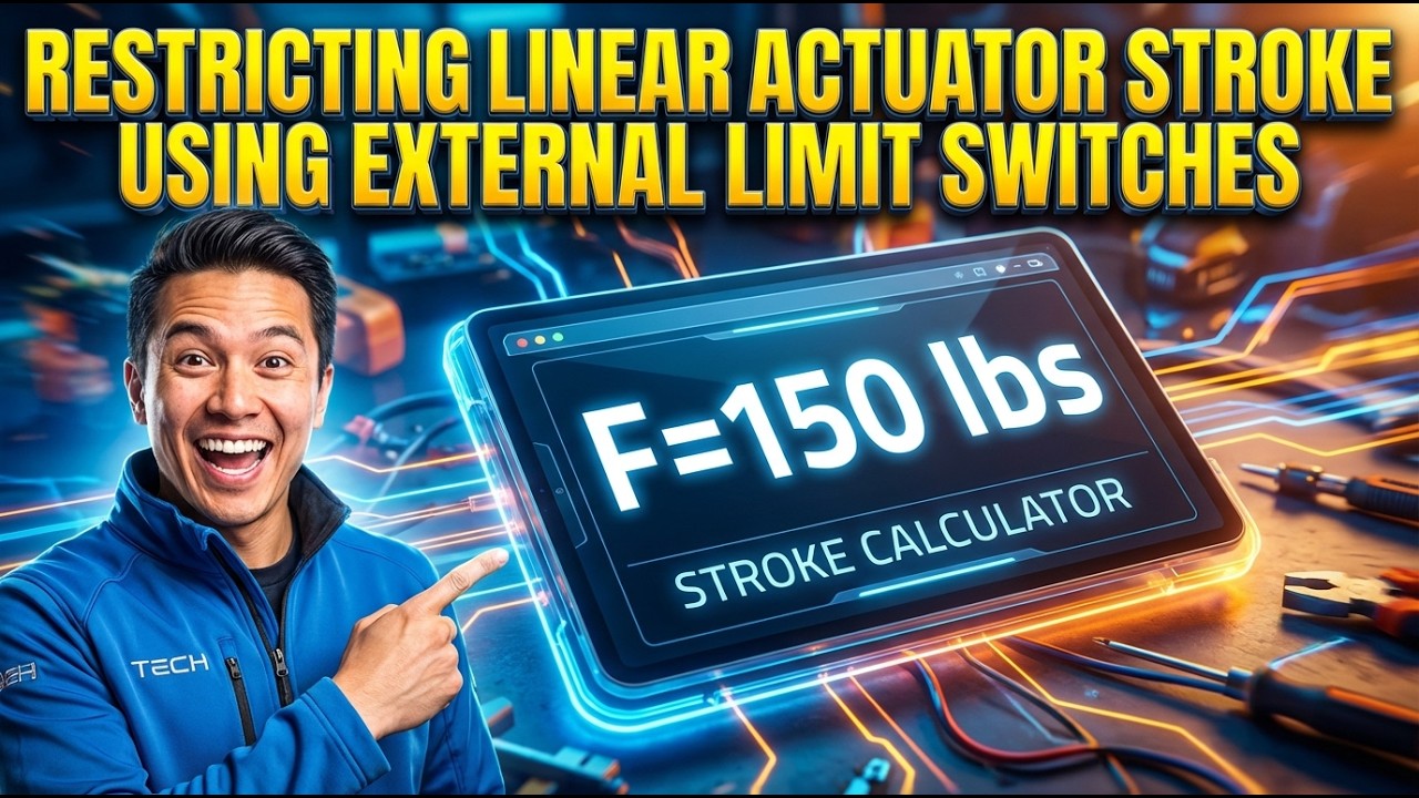 Restricting Linear Actuator Stroke using external limit switches