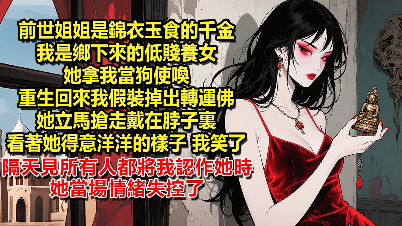 前世姐姐是錦衣玉食的豪門千金，我是鄉下來的低賤養女，她拿我當狗使喚，重生回來我假裝不經意掉出轉運佛，她立馬搶走戴在自己脖子裏，看著她得意洋洋的樣子，我笑了，隔天見所有人都將我認作她時，她當場情緒失控了