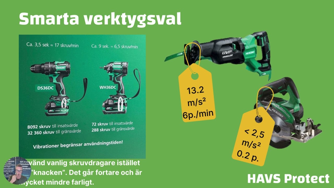 Del 5 : Hur du skyddar dig från vibrationsskador (Vibrationsskolan)