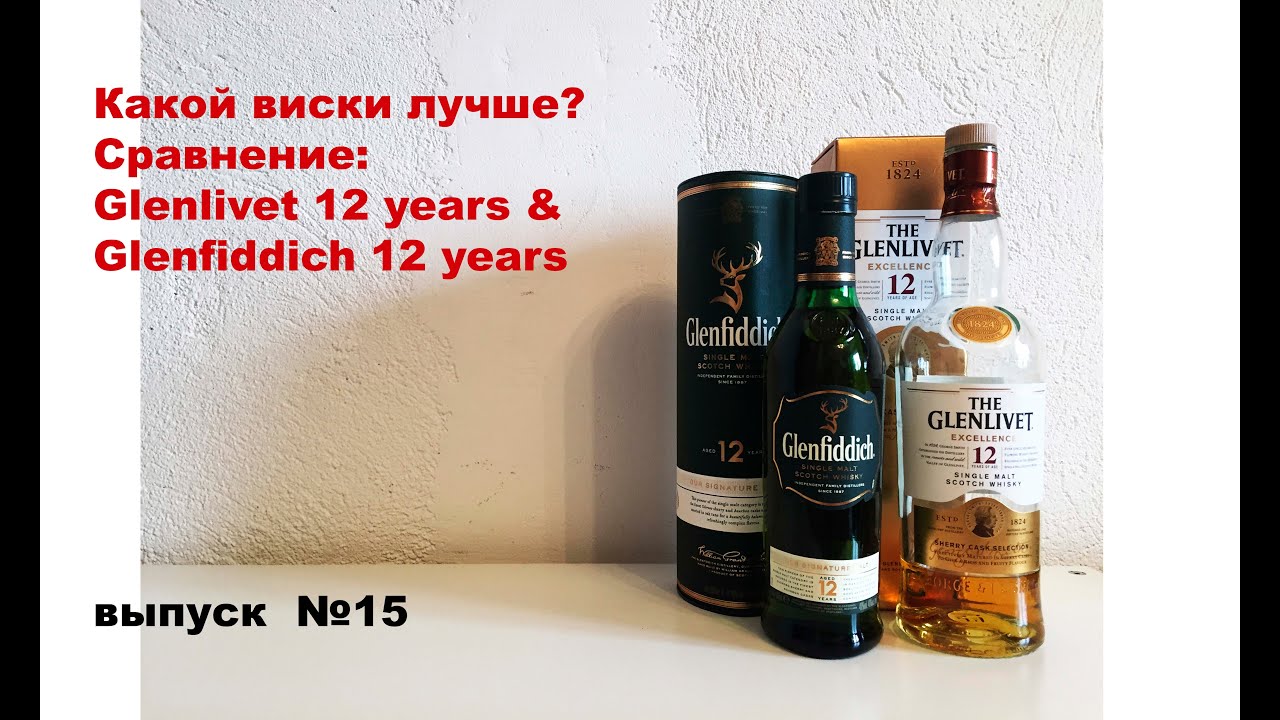 Выпуск №15. Какой виски лучше? Glenfiddich 12 years или The Glenlivet 12 years #гленфиддик12