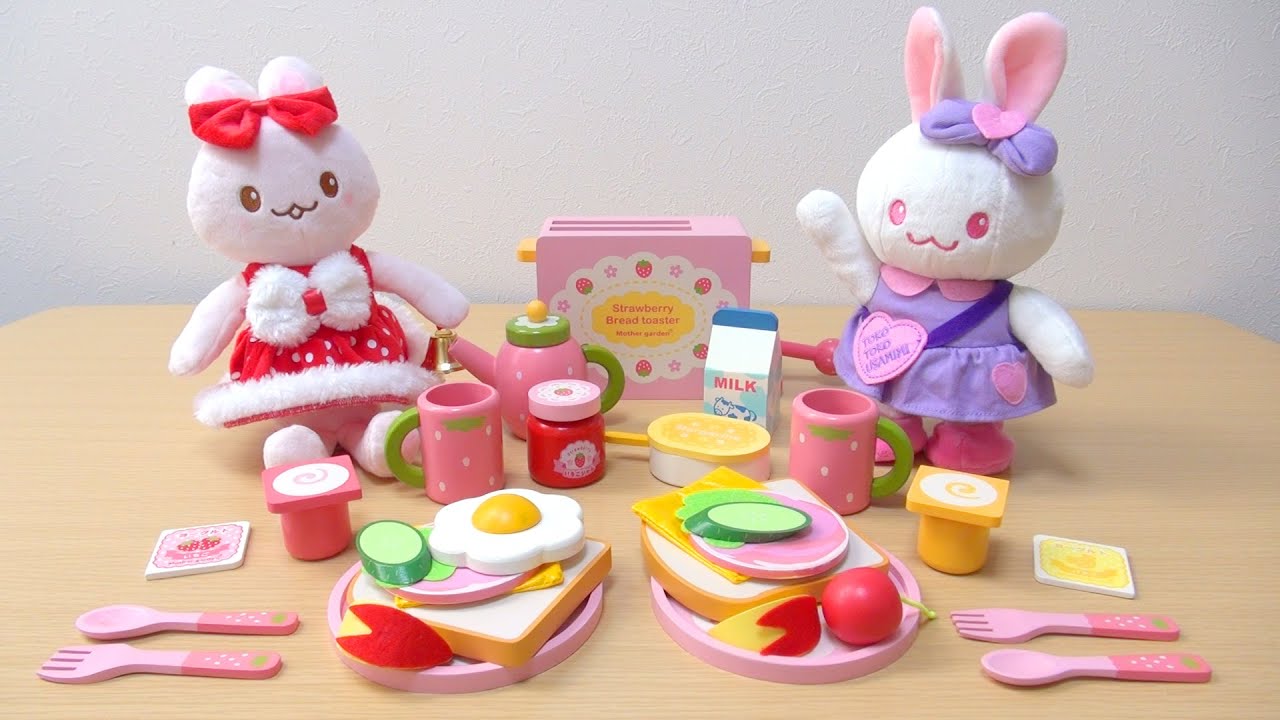 うさももちゃん モーニングトースター Make a Scrumptious Breakfast! Toy Toaster Set!