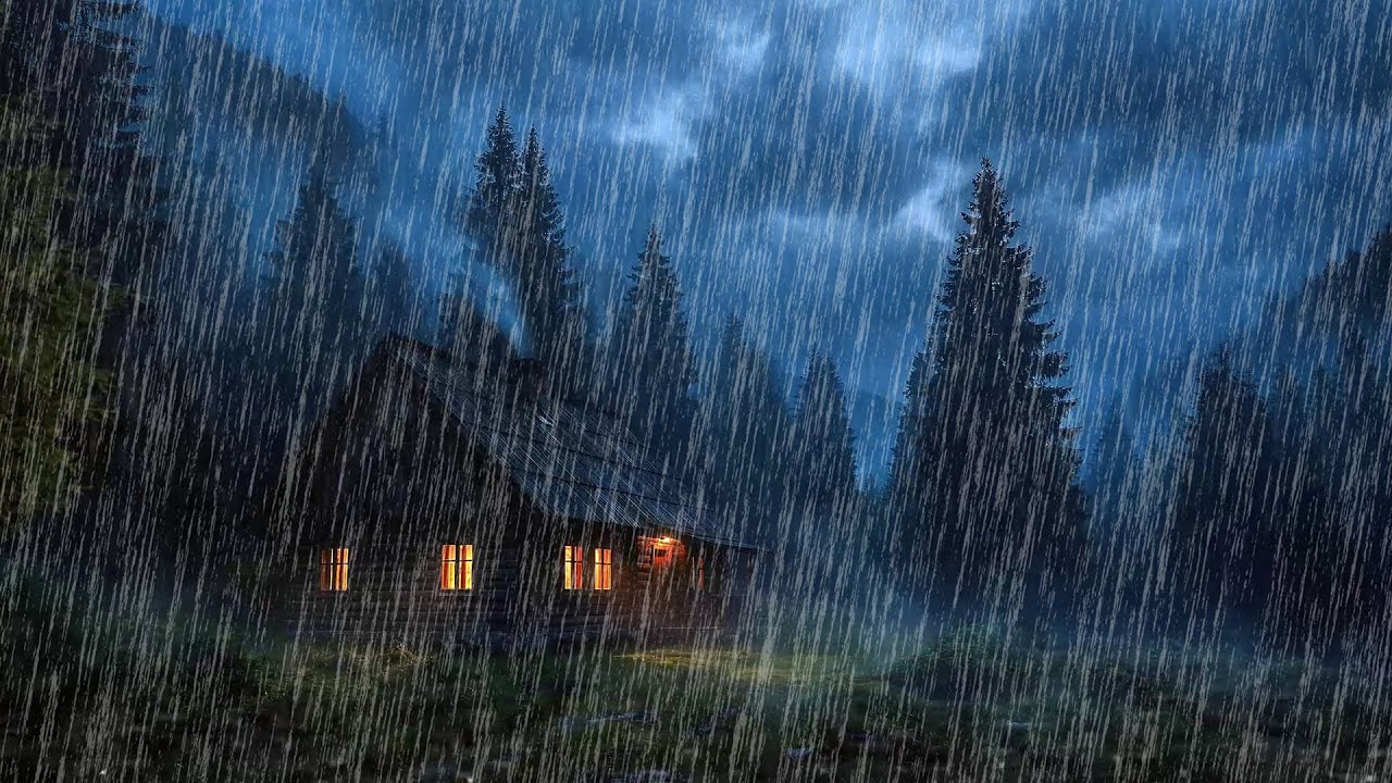 Rain Sounds For Sleeping with Gentle Rain on a Wooden Cabin