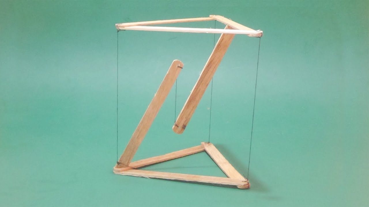 Cara Membuat TENSEGRITY Alat Peraga Tensegrity Dari Stik Es Krim