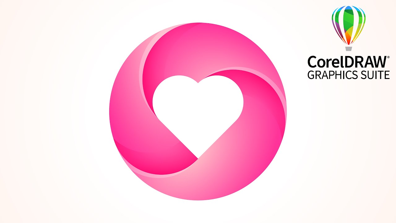 Heart logo | Learn logo design | Corel DRAW tutorials | 004