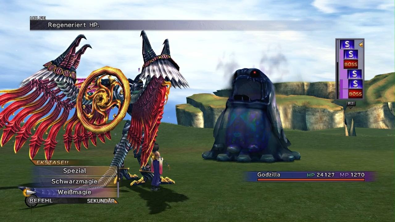 FINAL FANTASY X/X-2 Bahamut vs Jumbo Flan aka Kolosspudding