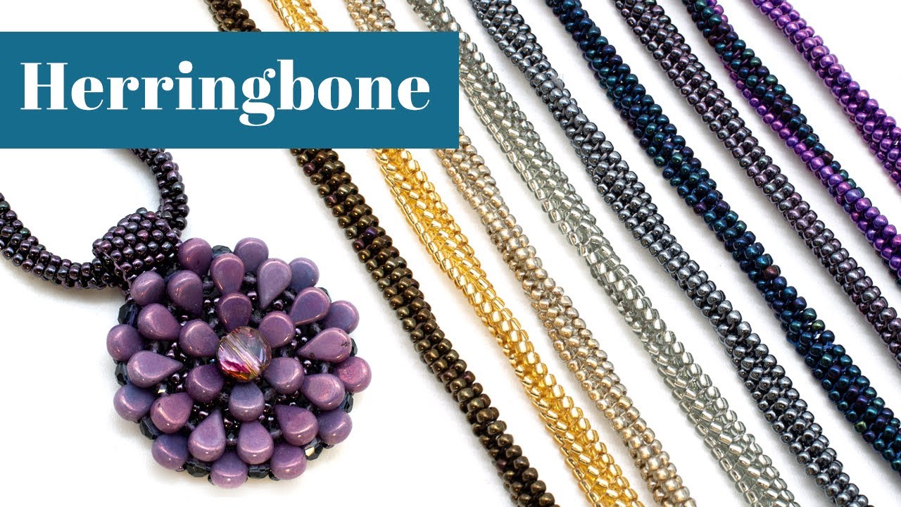 Herringbone Stitch Beaded Chain