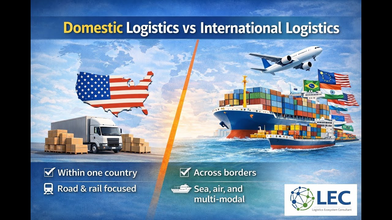 Domestic vs International Logistics Explained | Logistics Basics for Beginners