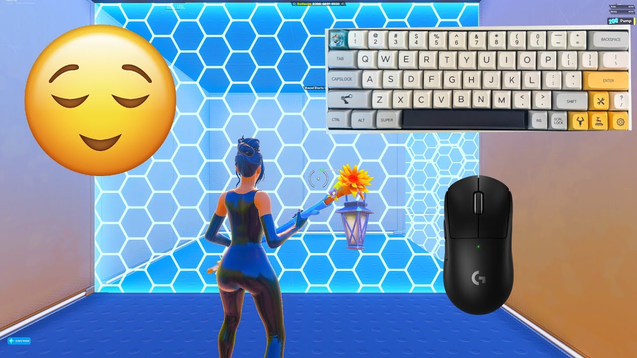 $350 Custom Keyboard ASMR 😴 1v1 Piece Control 👑Satisfying Keyboard Fortnite 360 FPS 4K
