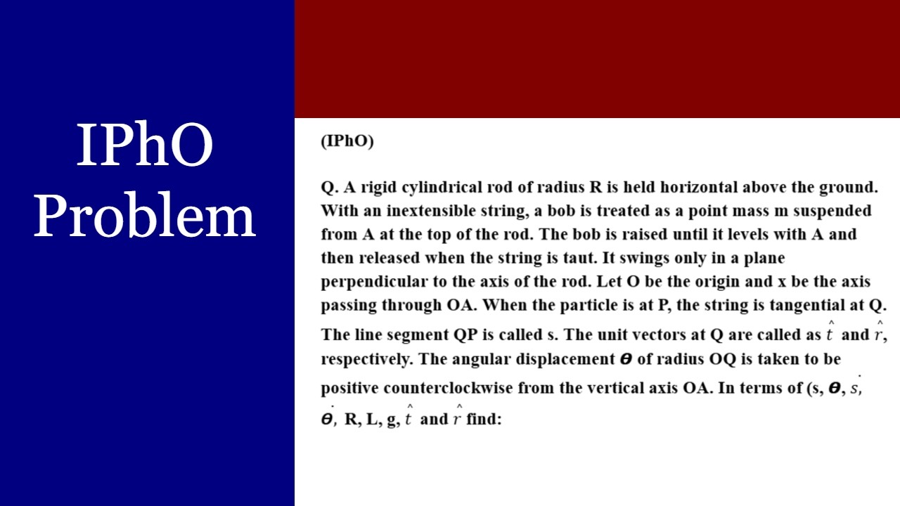 IPhO Problem | Detailed Solution Walkthrough