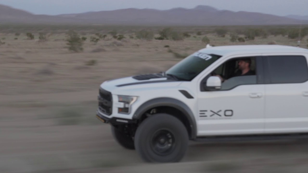 2019 Ford Raptor hitting whoops with Icon Stage 4 suspension
