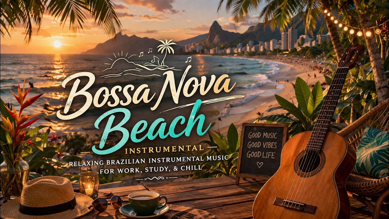 Bossa Nova Beach Relax Instrumental | Relaxing Brazilian Instrumental Music for Work, Study, & Chill