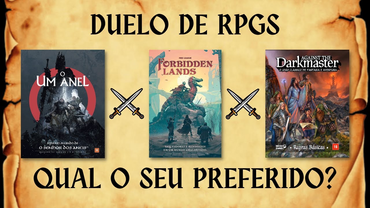 DUELO DE RPGS | UM ANEL X FORBIDDEN LANDS X AGAINST THE DARKMASTER