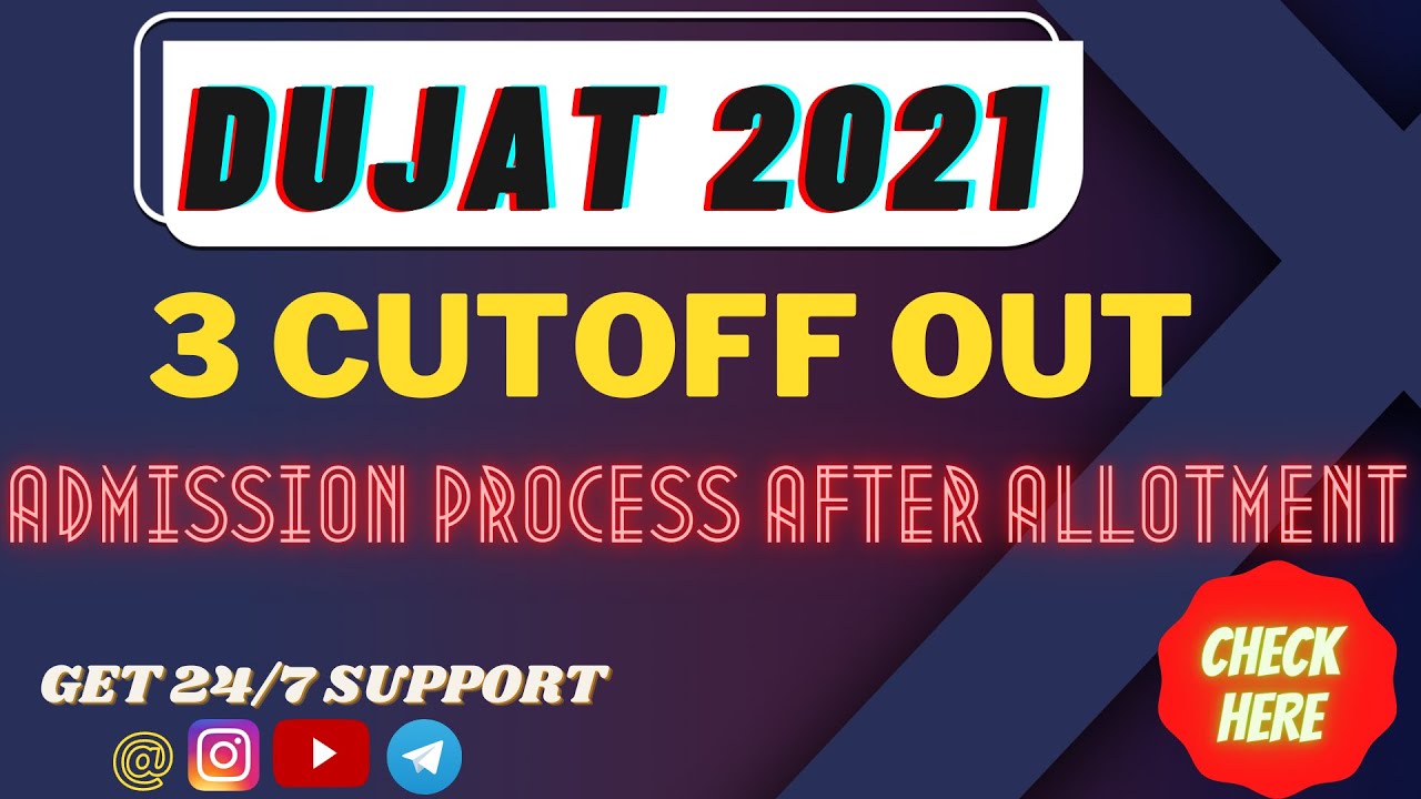 3 CUTOFF OUT |DUJAT 2021 |college-predictor | DUET 2021 CUTOFF OUT | DU JAT Cutoff |Delhi University