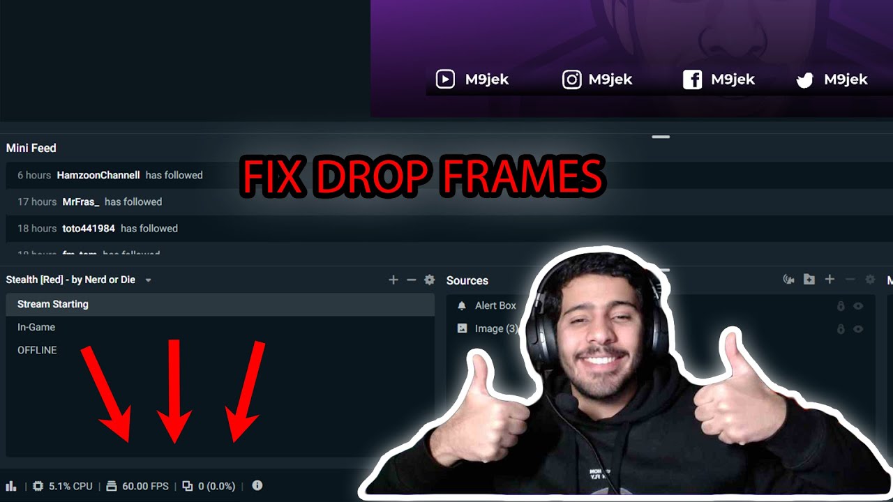 حل مشاكل تقطيع البث | streamlabs