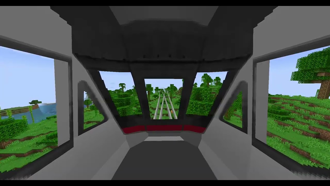 Minecraft Transit Railway 1.18.2: Respawn Trial line(Front View)