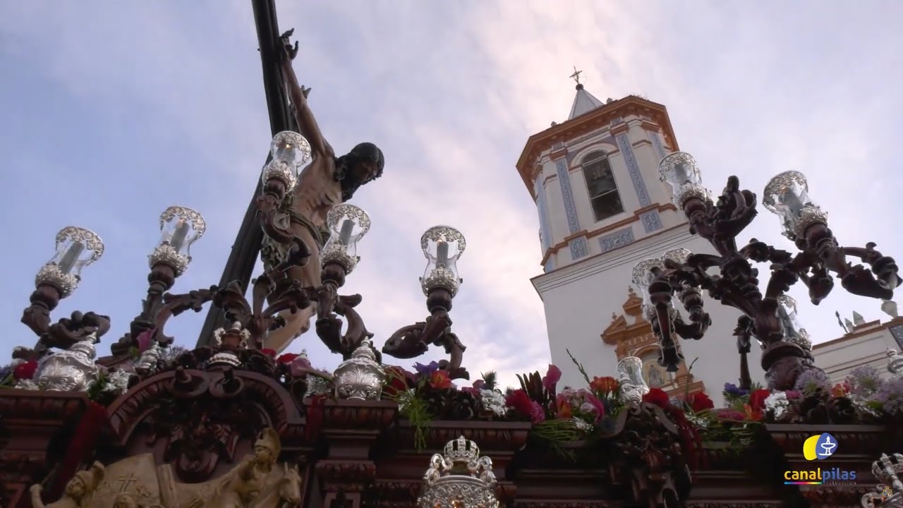 Cristo de la Vera-Cruz. Jueves Santo Pilas 2025. Plaza Mayor e Iglesia Parroquial.