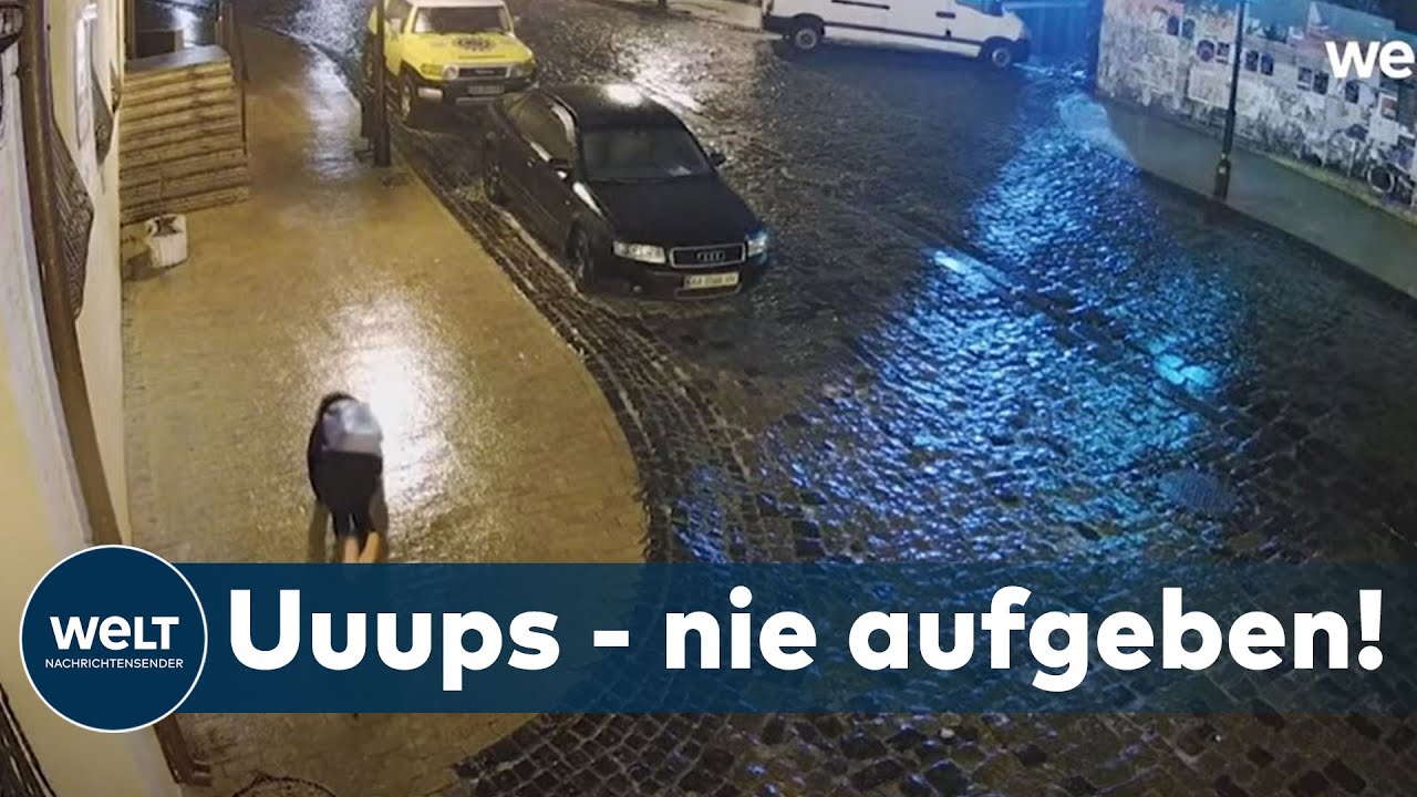 KAPRIOLEN IN KIEW: Wenn Extrem-Glatteis die Straßen zu Rutschbahnen macht