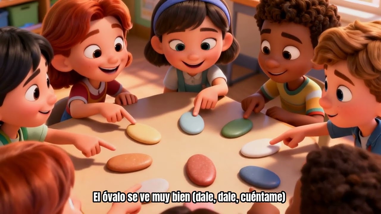 Aprendiendo la forma ovalada | Aprendiendo formas | Canciones infantiles educativas