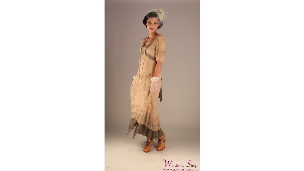 New Vintage Titanic Tea Party Dress 40007 in Sage by Nataya