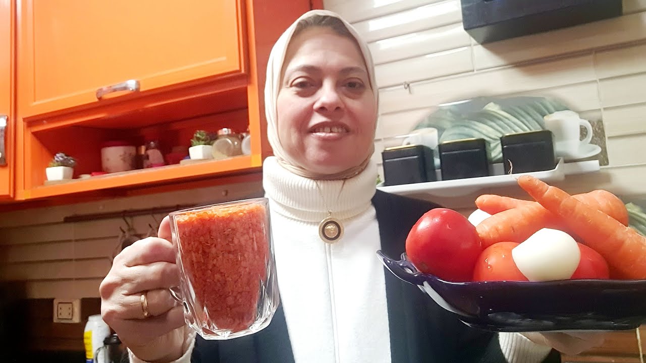 لزوم الشتا والدفا احلى والذ وصفة ممكن تعملوها ‼️شوربة العدس بالدقة