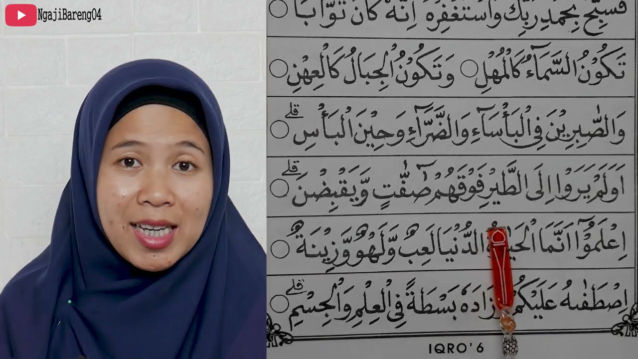 TERBARU BELAJAR MEMBACA IQRO 6 BAGIAN 23 HALAMAN 25 VERSI HURUF BESAR VISUAL TATAP MUKA (Waqof)