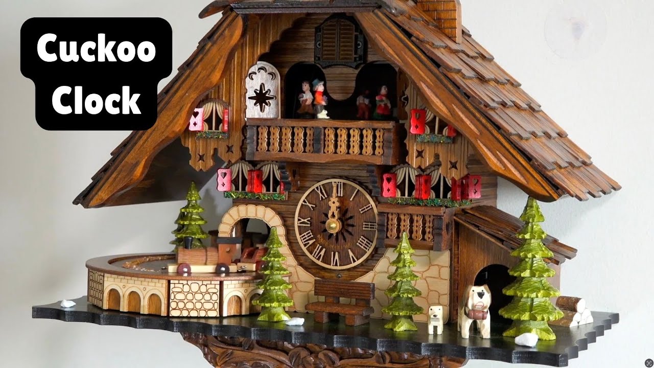 Black Forest Cuckoo Clock with Moving Train - Timeless Holiday Gift