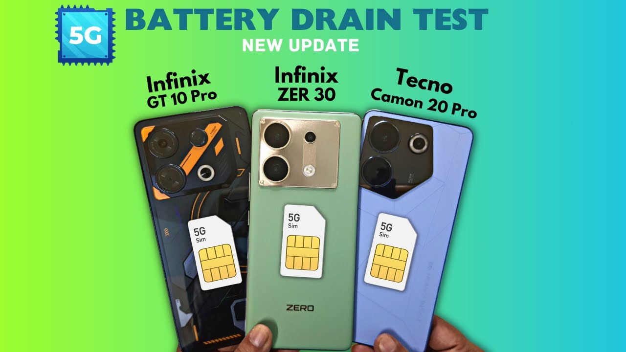 5G k Sath Battery Drain & Heating Test - Infinix Zero 30 vs Tecno Camon 20 Pro vs Infinix GT 10 Pro.