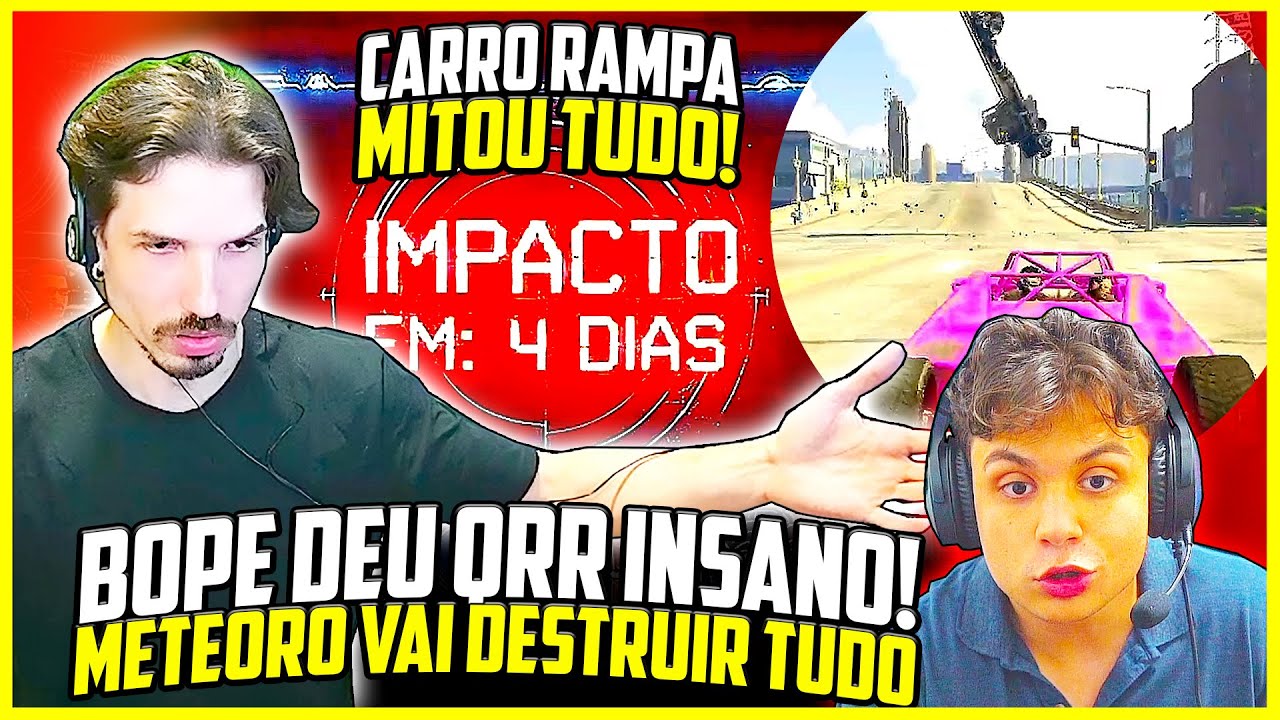 O METEORO vai DESTRUIR TUDO!🔥 BAGUAL MITOU com o CARRO RAMPA e CAUSOU O CAOS na CAPITAL CITY GTA RP