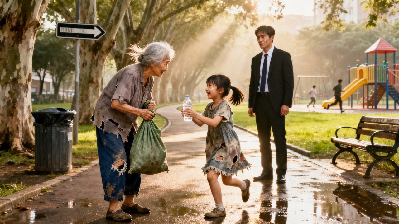 💖可怜5歲小乞丐與病重祖母街頭拾荒度日，冷血總裁卻見女孩酷似亡妻！鑑定為親生後，他轉身抱住骨瘦如柴的老人家：「媽，您用命護住的寶貝，我來寵