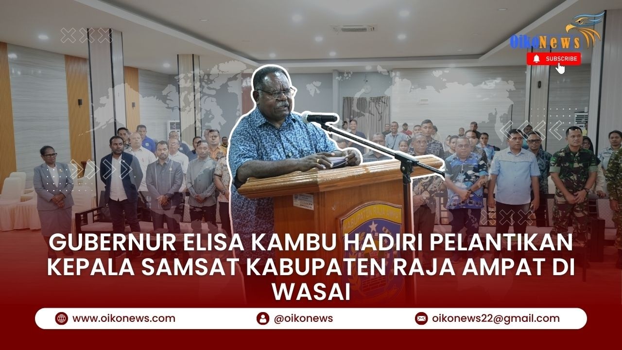 Gubernur Elisa Kambu Hadiri Pelantikan Kepala Samsat Kabupaten Raja Ampat di Wasai