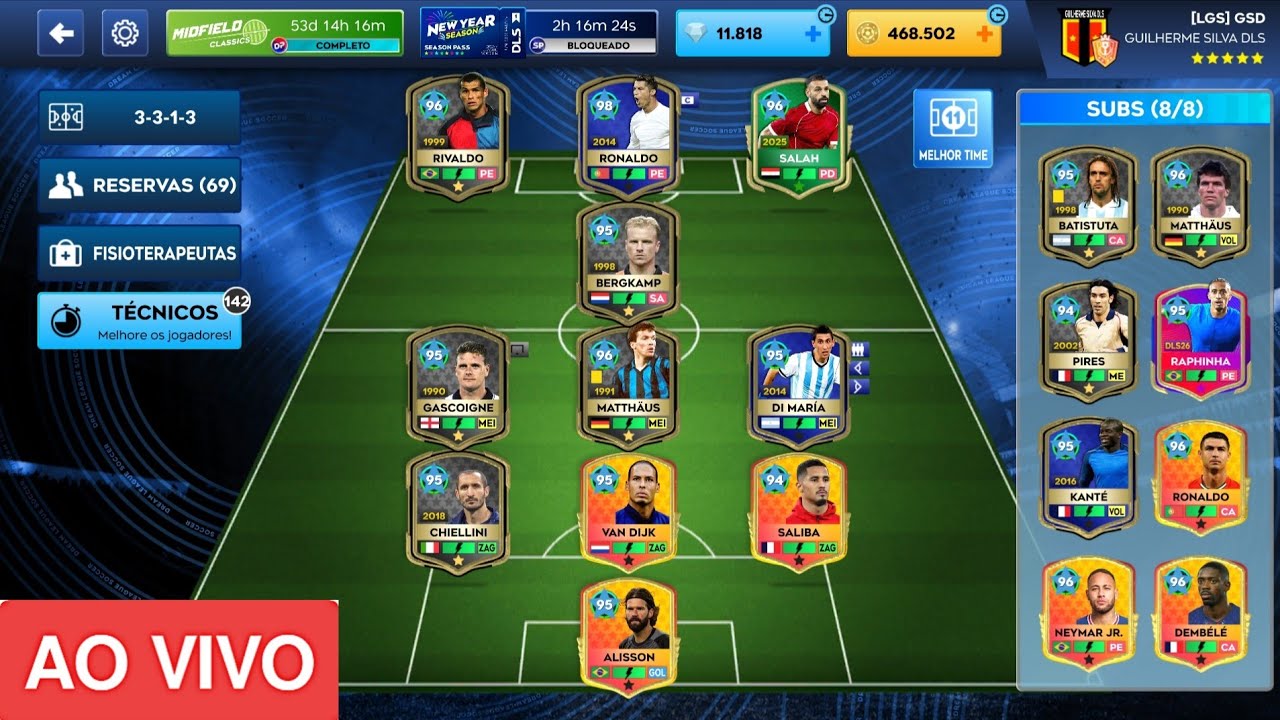 DLS 26 | 🔴AO VIVO🔴 EM BUSCA DO NÍVEL 1 NO DREAM LEAGUE SOCCER 2026