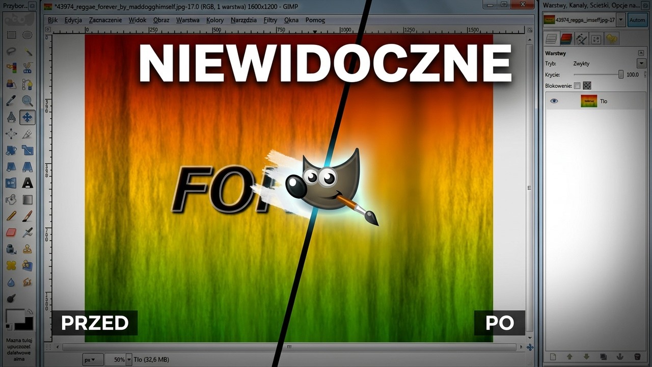 Gimp - Usuwanie obiektu z tła.