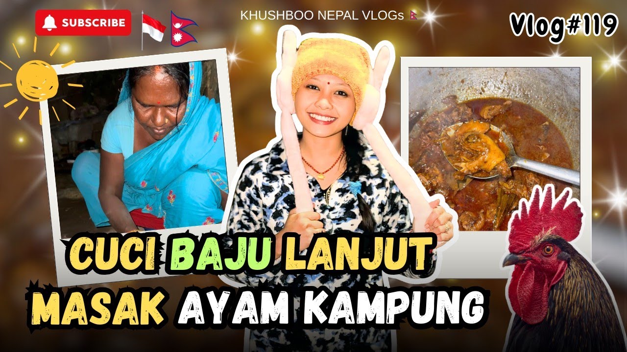 #vlog119 CUCI BAJU LANJUT MASAK AYAM KAMPUNG