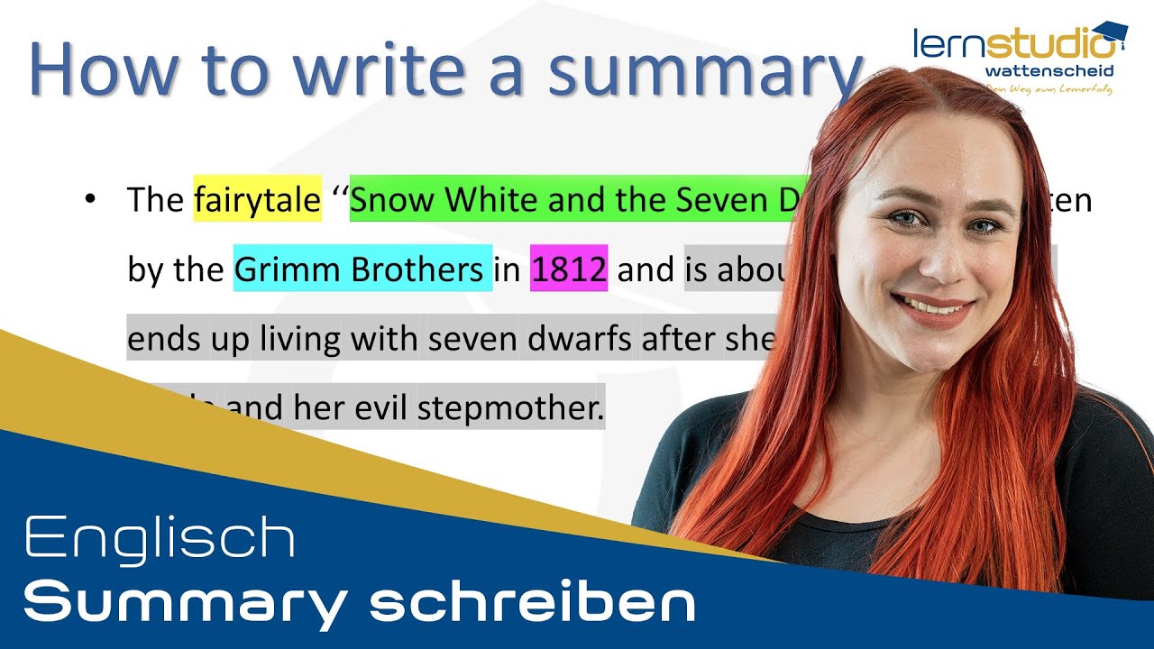 Summary schreiben - Englisch Nachhilfe