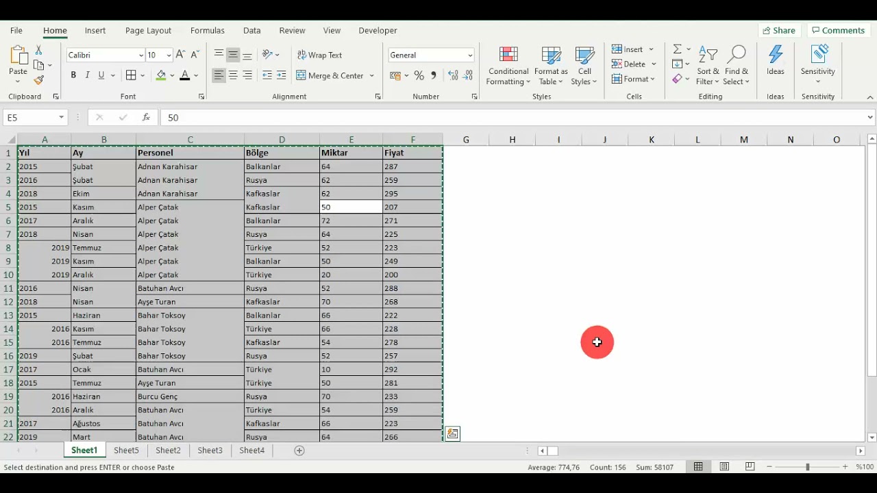 Excel'de Sadece Klavye Kullanarak Mause Kullanmadan İşlem Yapın ve Hızınızı Arttırın
